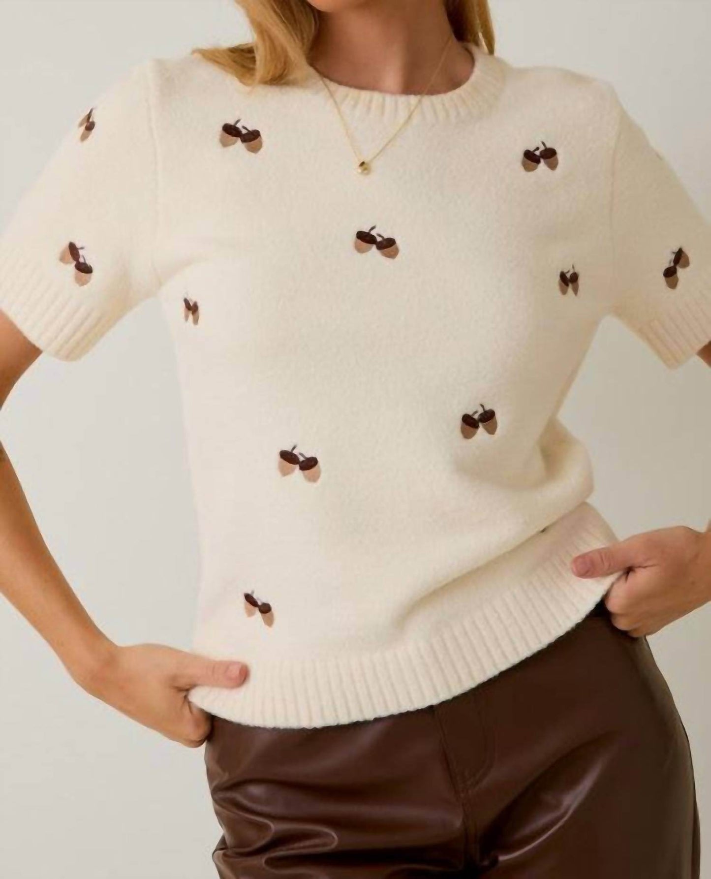 Sunday Edition - Acorn Short Sleeve Sweater - Rack Hunt -