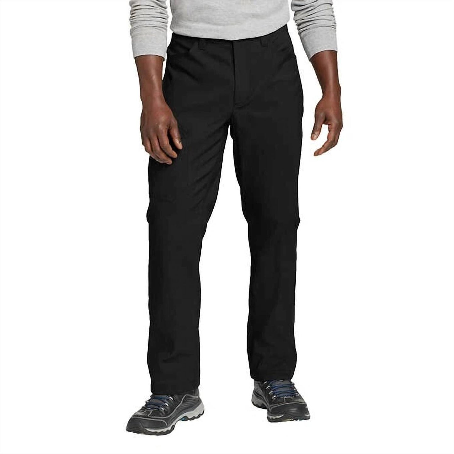 Flat Front Wrinkle Free Relaxed Fit Pants