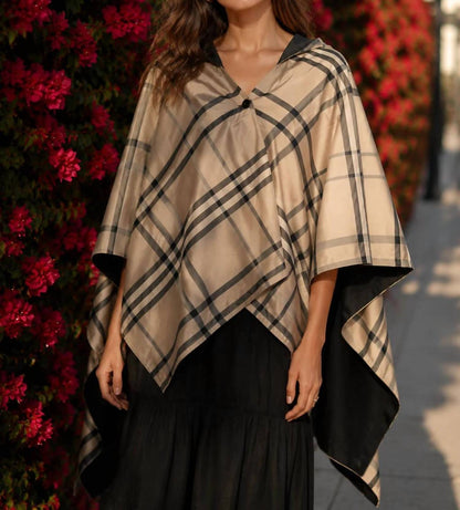 Plaid Rain Poncho
