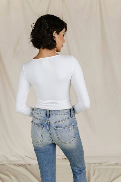 Long Sleeve V Neck Bodysuit