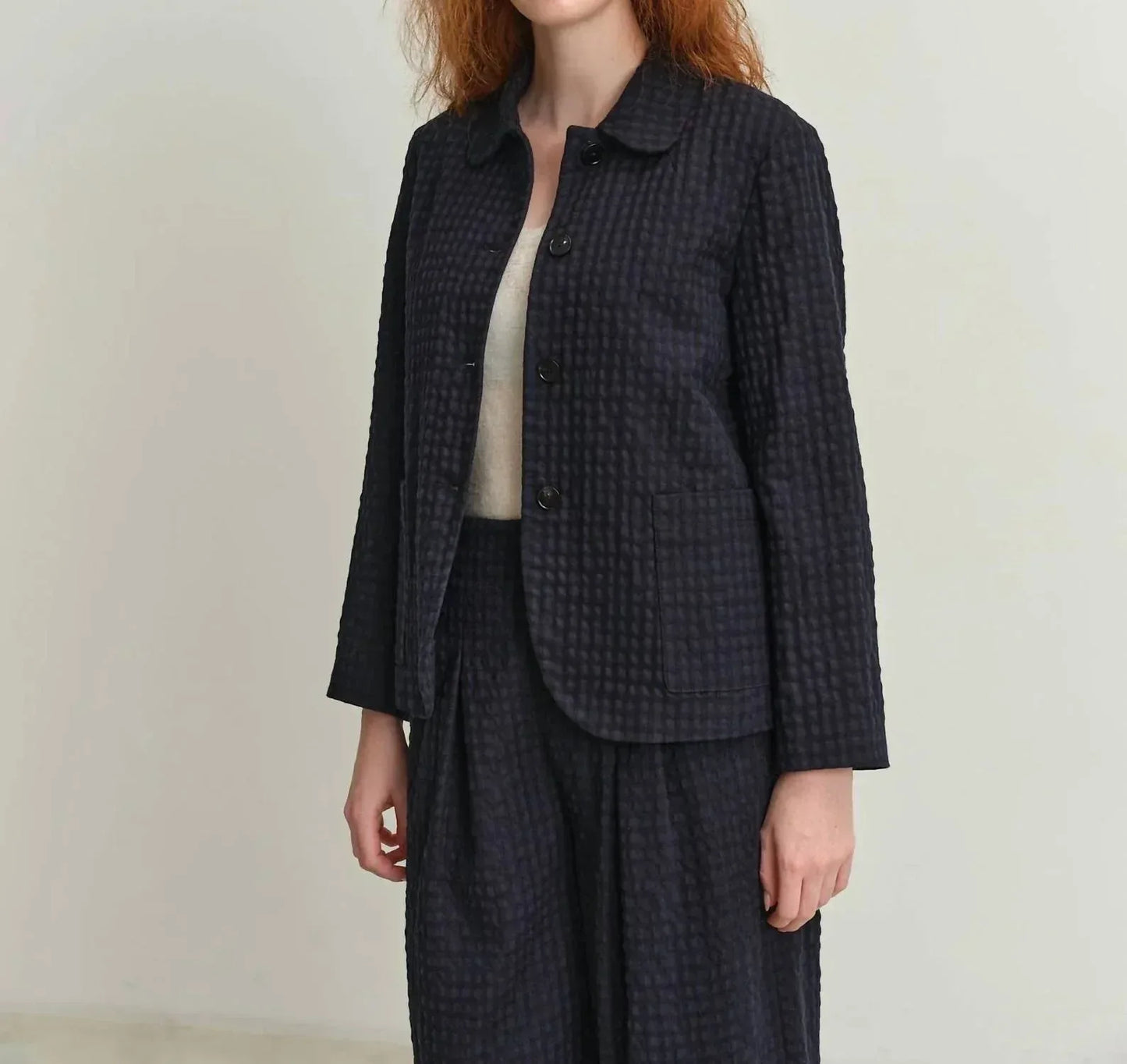 TOAST - Cotton Wool Herringbone Check Jacket - Rack Hunt