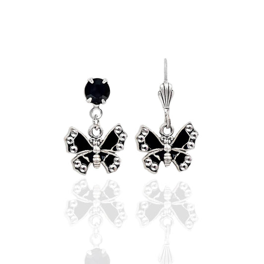Women's Arthemis Crystal Butterfly Earrings
