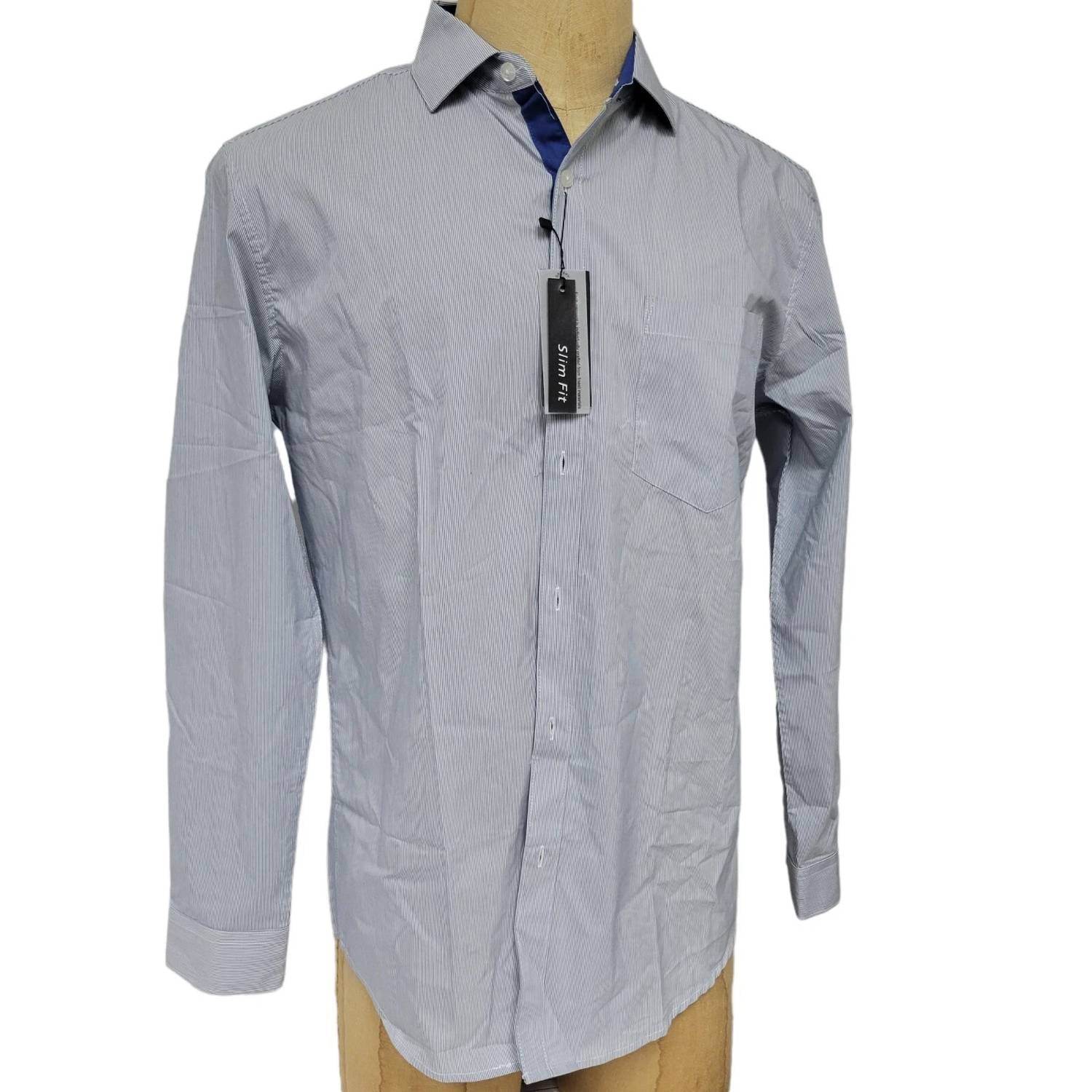 Galaxy by Harvic - Men's Long Sleeve Slim Fit Striped Shirt - Rack Hunt -