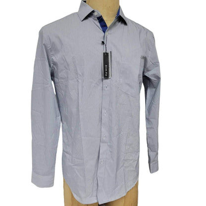 Galaxy by Harvic - Men's Long Sleeve Slim Fit Striped Shirt - Rack Hunt