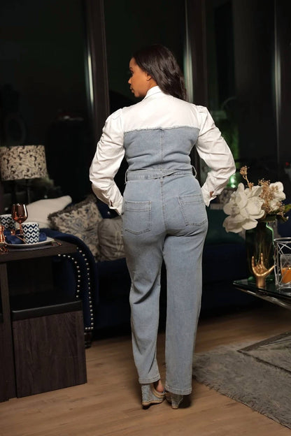 Denim Shirt Jumpsuit
