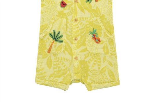 Kid's Tropical Leaf Romper