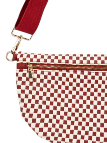 Women's Fiona Checkered Woven Bum Bag