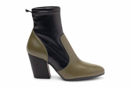 Women's Two-tone Block-heel Boots