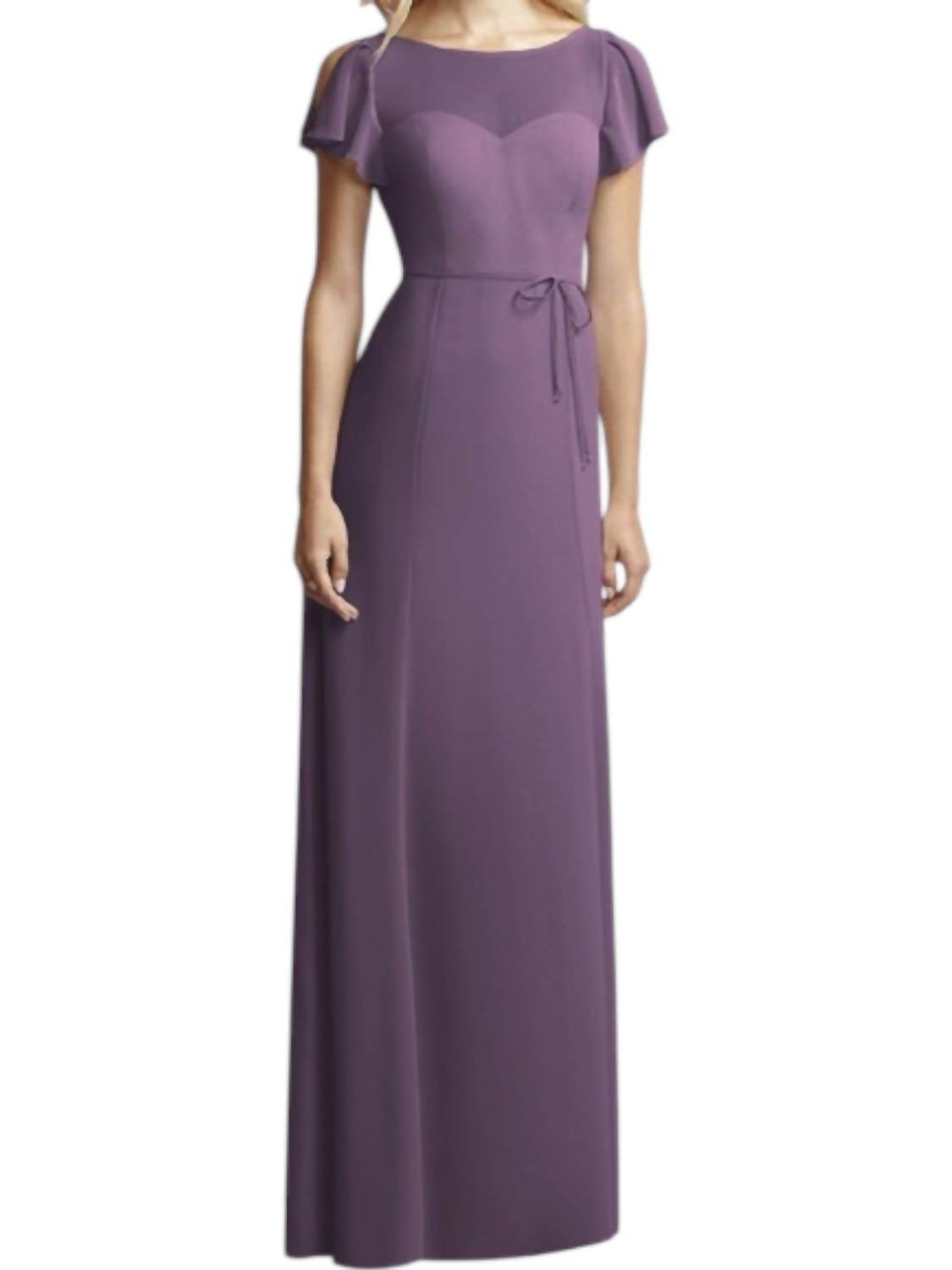 Jenny Yoo - Flutter Sleeve Illusion Dress - Rack Hunt -