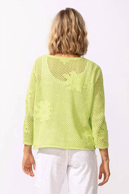 Floral Crochet Easy Pullover Sweater