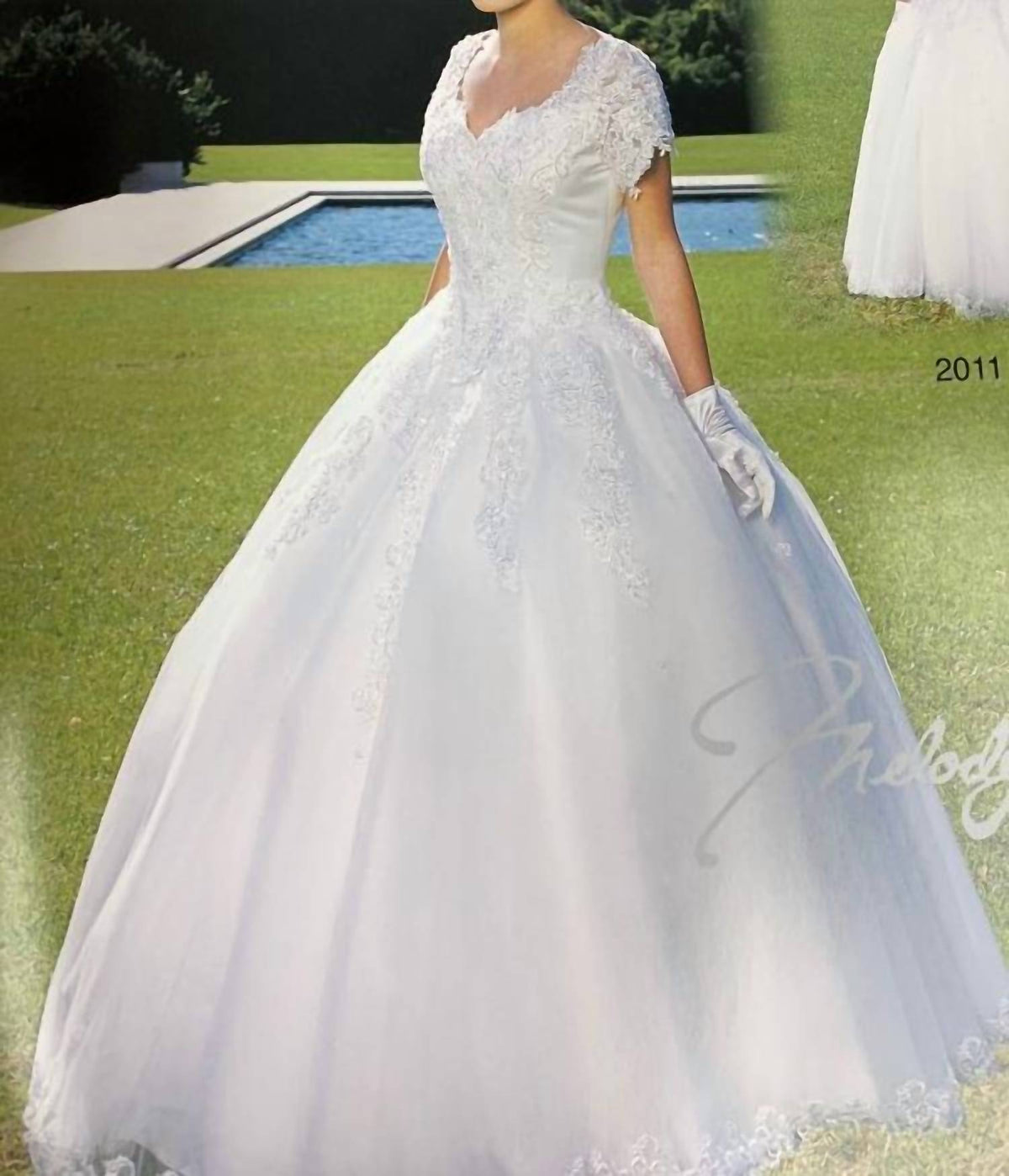 Pearl And Lace Bodice Wedding Dress