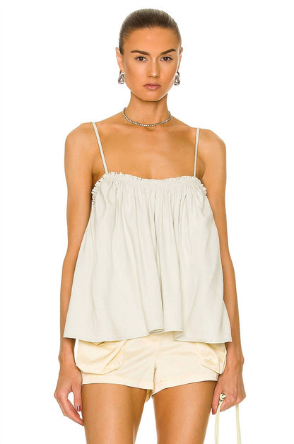 Cathleen Linen Blend Oversized Strappy Tank Top