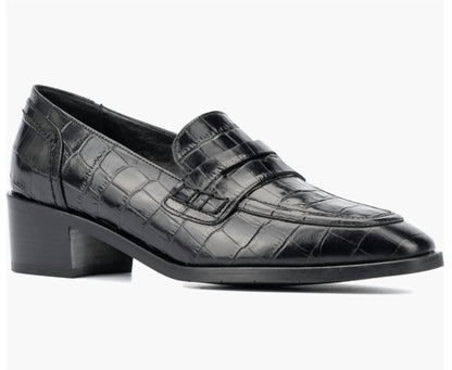 Women's Riya Croc Embossed Penny Loafer
