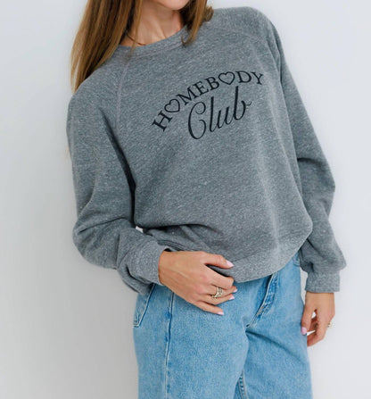Homebody Club Raglan Crew Sweatshirt