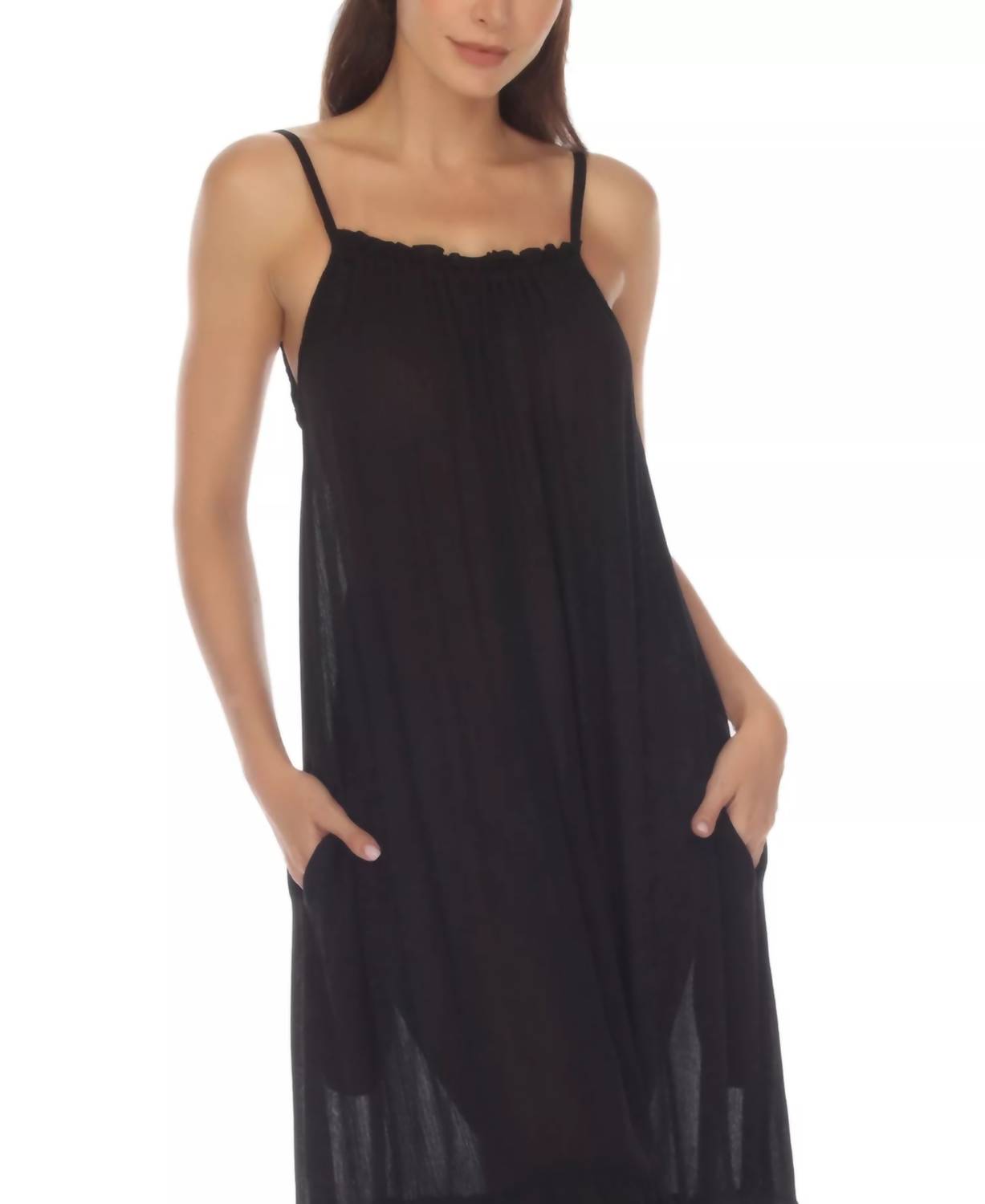 Ruffle Trim Maxi Dress Cover Up