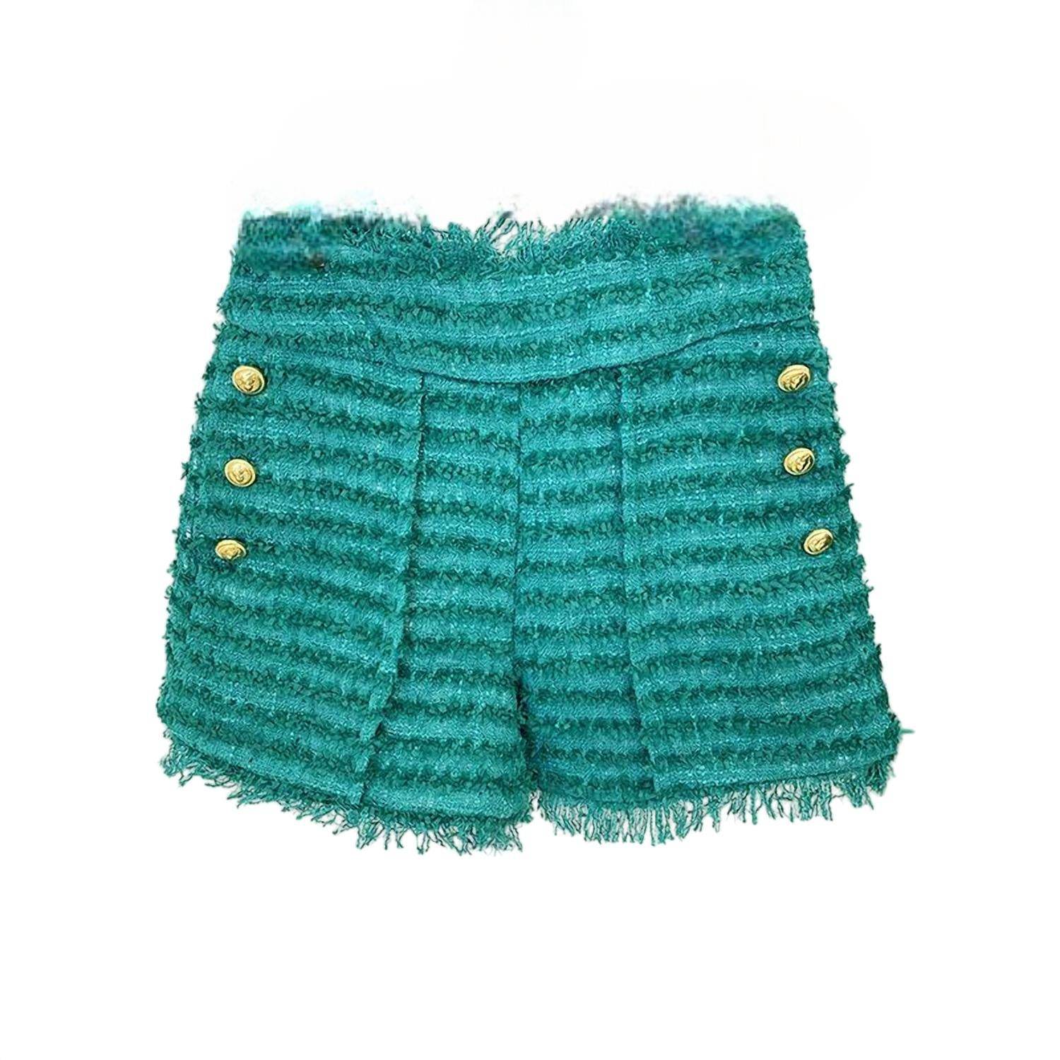 Allara - Nevaeh Tweed High Waisted Shorts - Rack Hunt -