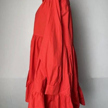 Women’s Tiered Ruffle Shirt Dress