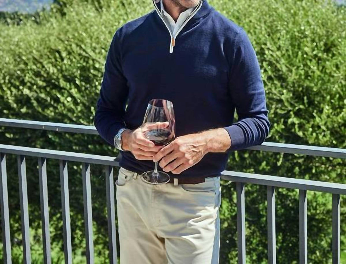 1/4 Zip Long Sleeve Knit Sweater