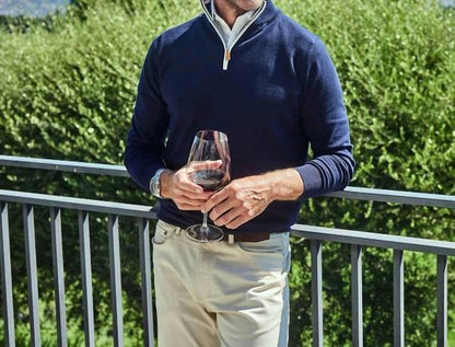 1/4 Zip Long Sleeve Knit Sweater