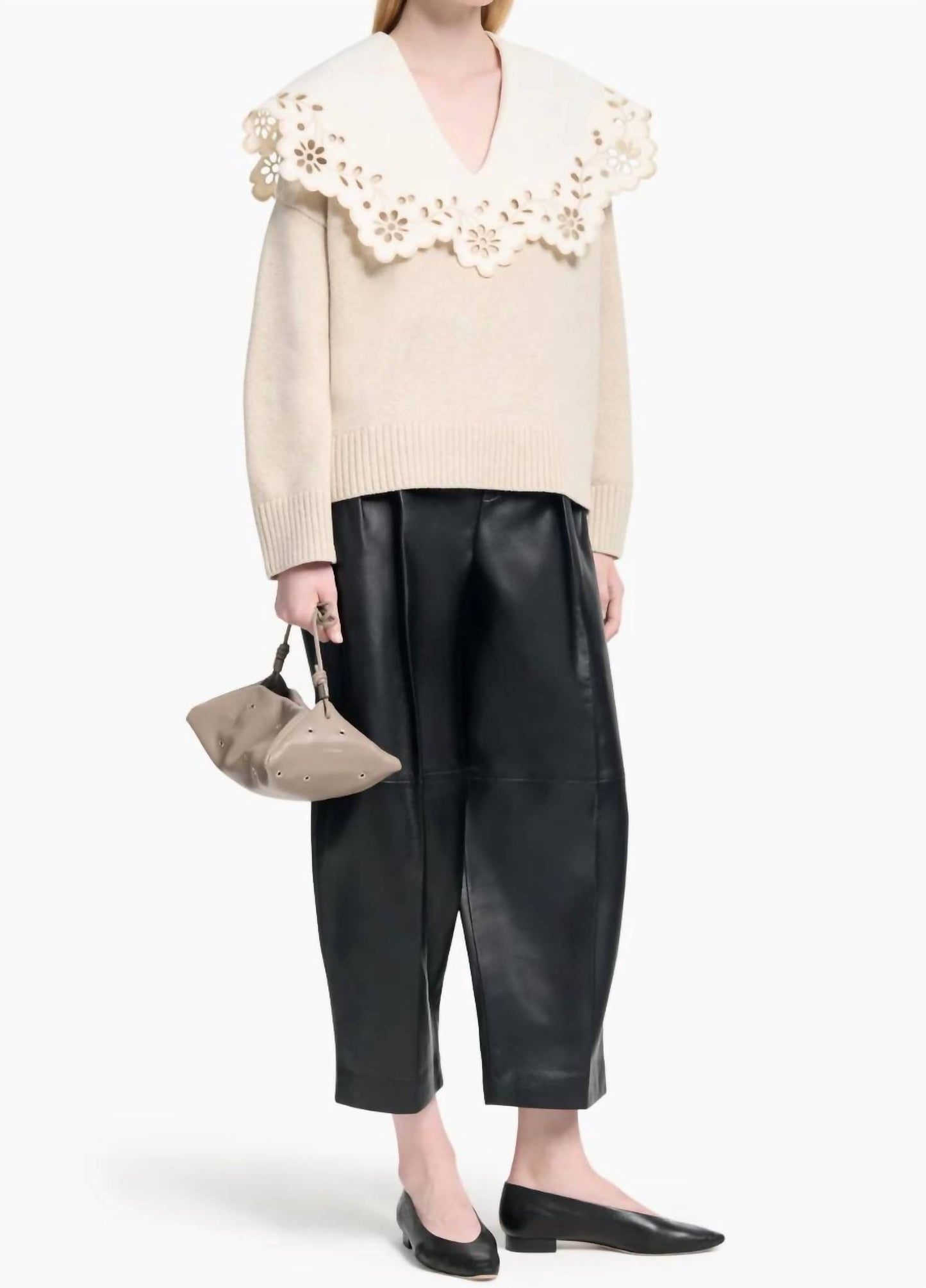 Toro Broderie Anglaise Collar Sweater