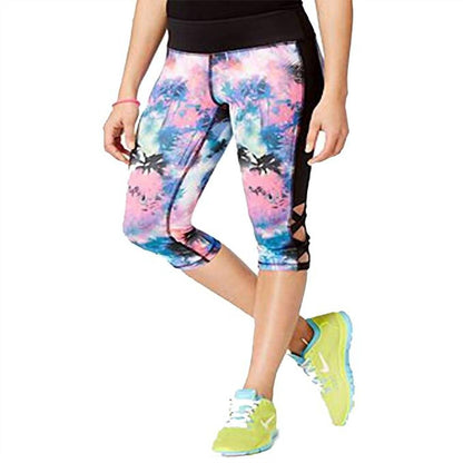 Women's Plus Printed Capri Athletic Leggings