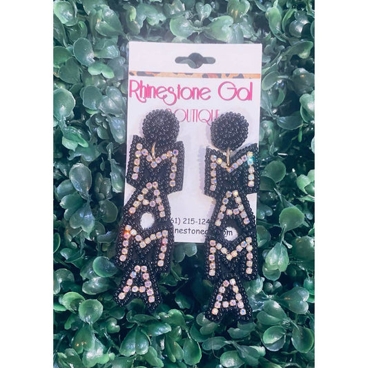 Avenue Zoe - Women's Glam Mama Beaded Statement Earrings - Rack Hunt -