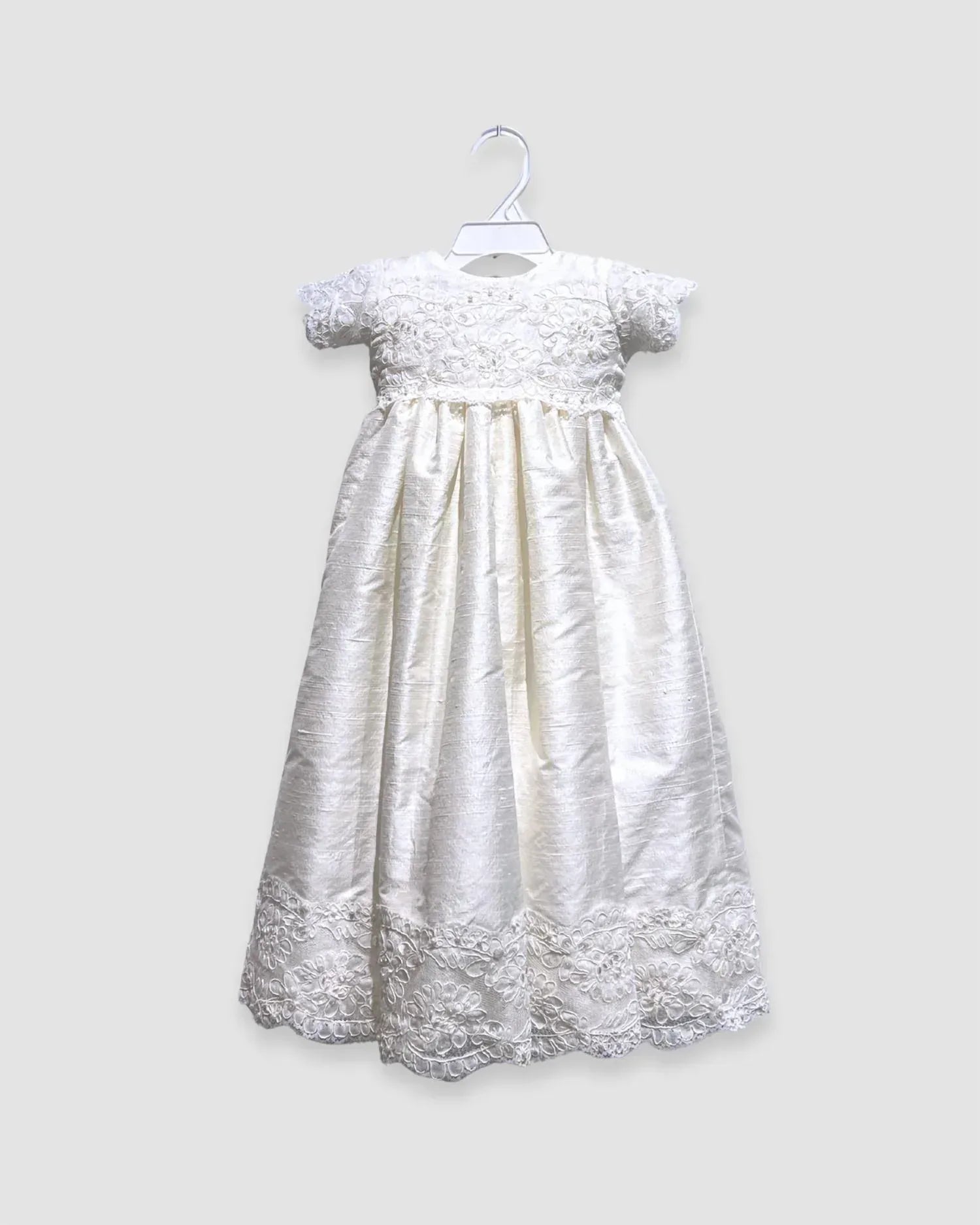 Lito - Girl's 2-Piece Silk Gown With Lace & Beading - Rack Hunt