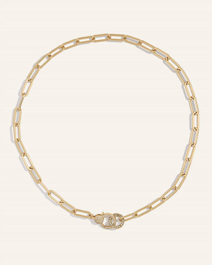 Jane Pavé Lariat Convertible Chain Necklace