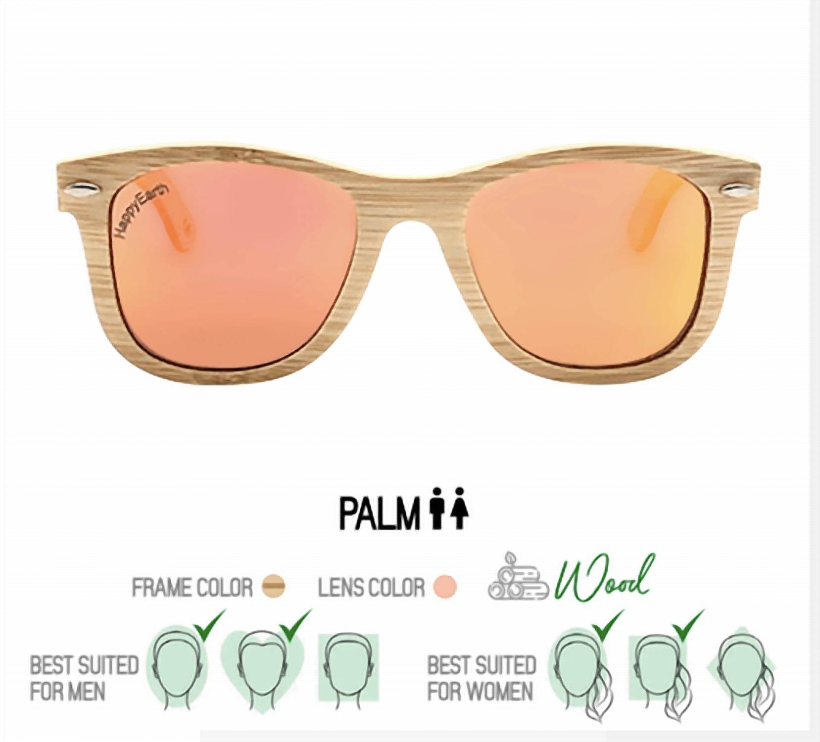 Happy Earth - Unisex Palm Sunglasses - Rack Hunt