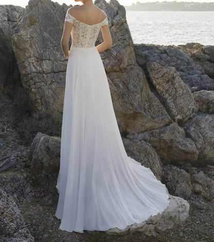 Demetrios - Chiffon Skirt Side Slit Dress - Rack Hunt