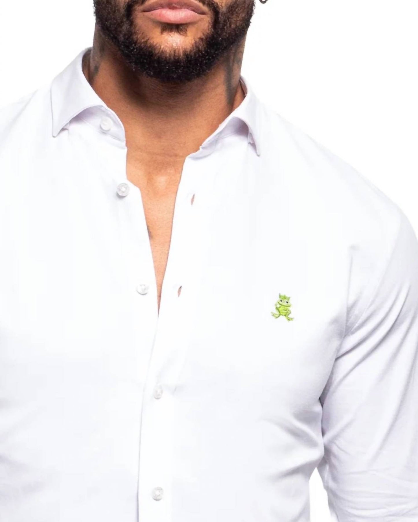 Frog Solid Stretch Button Down Shirt