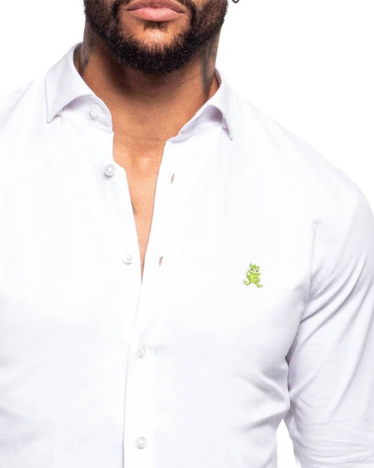 Frog Solid Stretch Button Down Shirt
