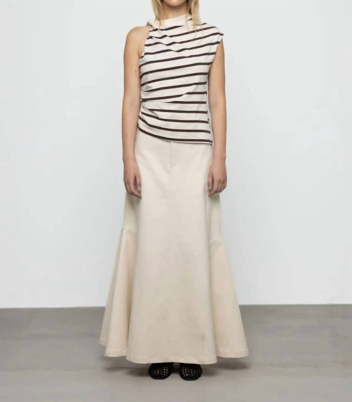 Women's Asymmetric Stripe Tee
