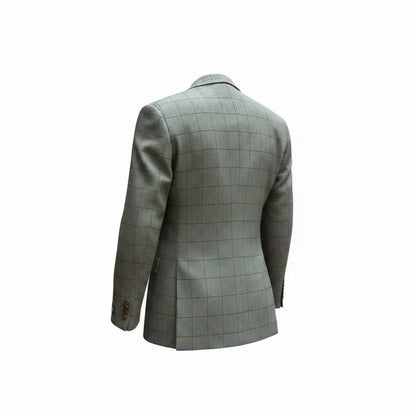 Men's Two Button Windowpane Suit