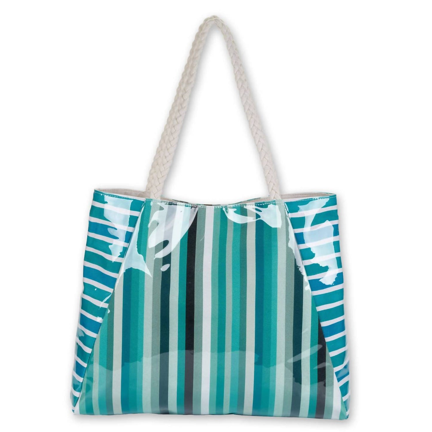 Women's Coastal Stripe Shoulder Tote Bag