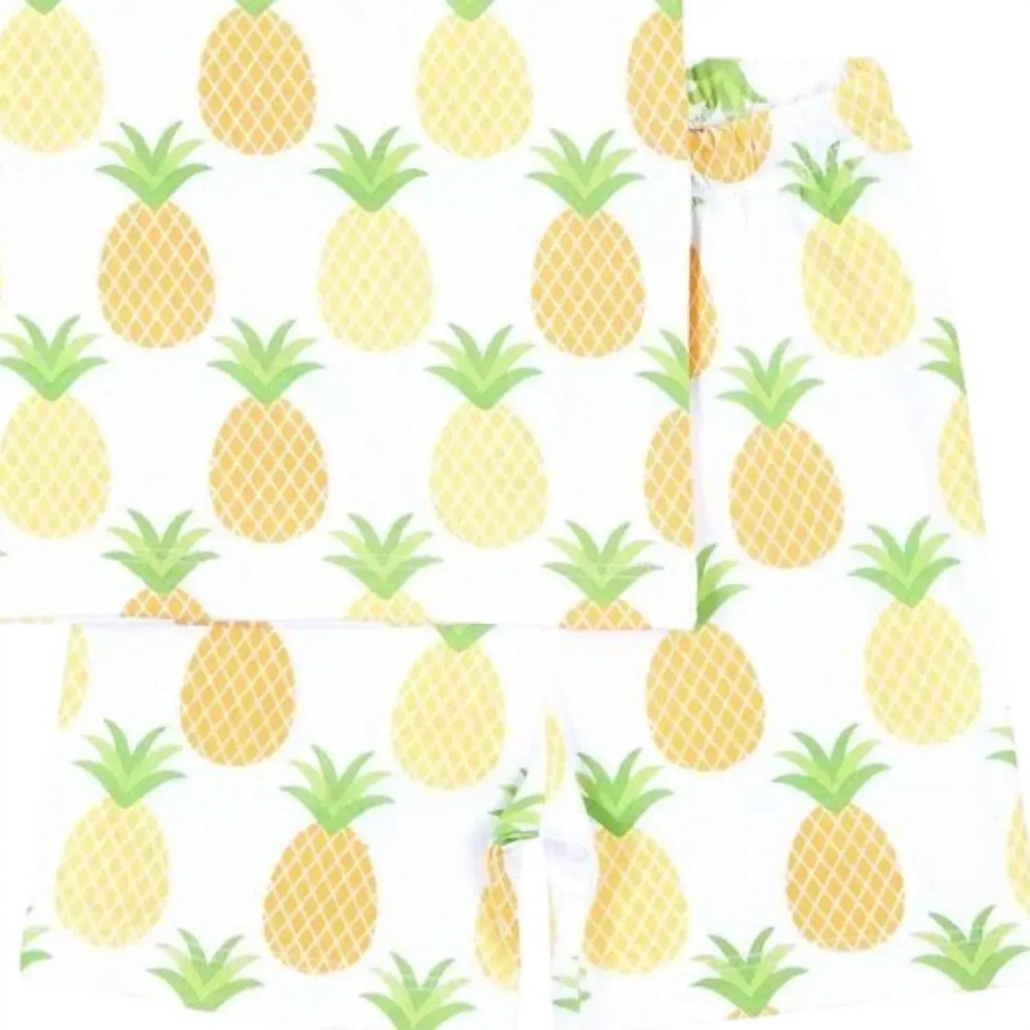 Magnolia Baby - Girls Pineapple Print Short Pajama Set - Rack Hunt