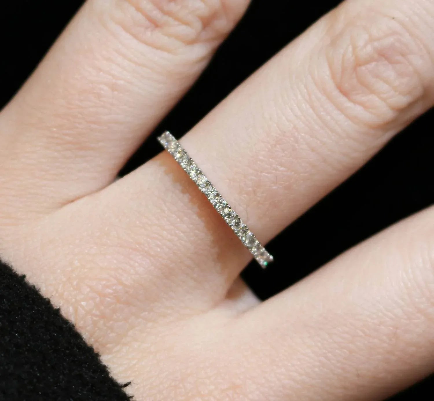 Allyanna Gifts - Women's Moissanite Pave Band Ring - Rack Hunt