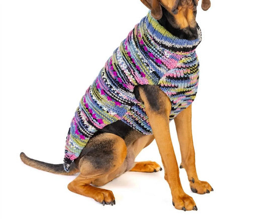 Chilly Dogs - Purple Woodstick Dog Sweater - alternate view - Rack Hunt