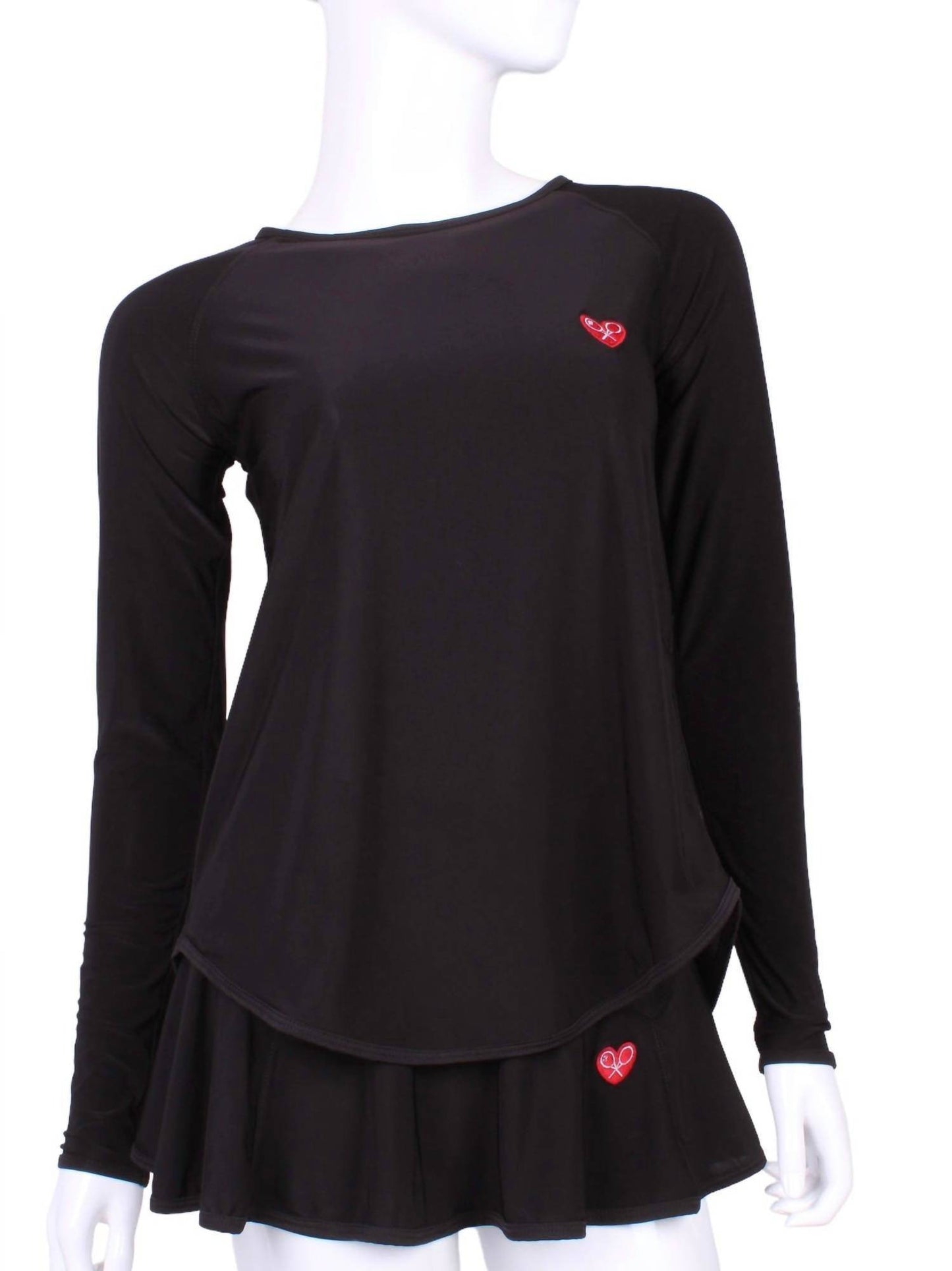 Love Love Tennis - Women's Tie Back Long Sleeve Tee - Rack Hunt -
