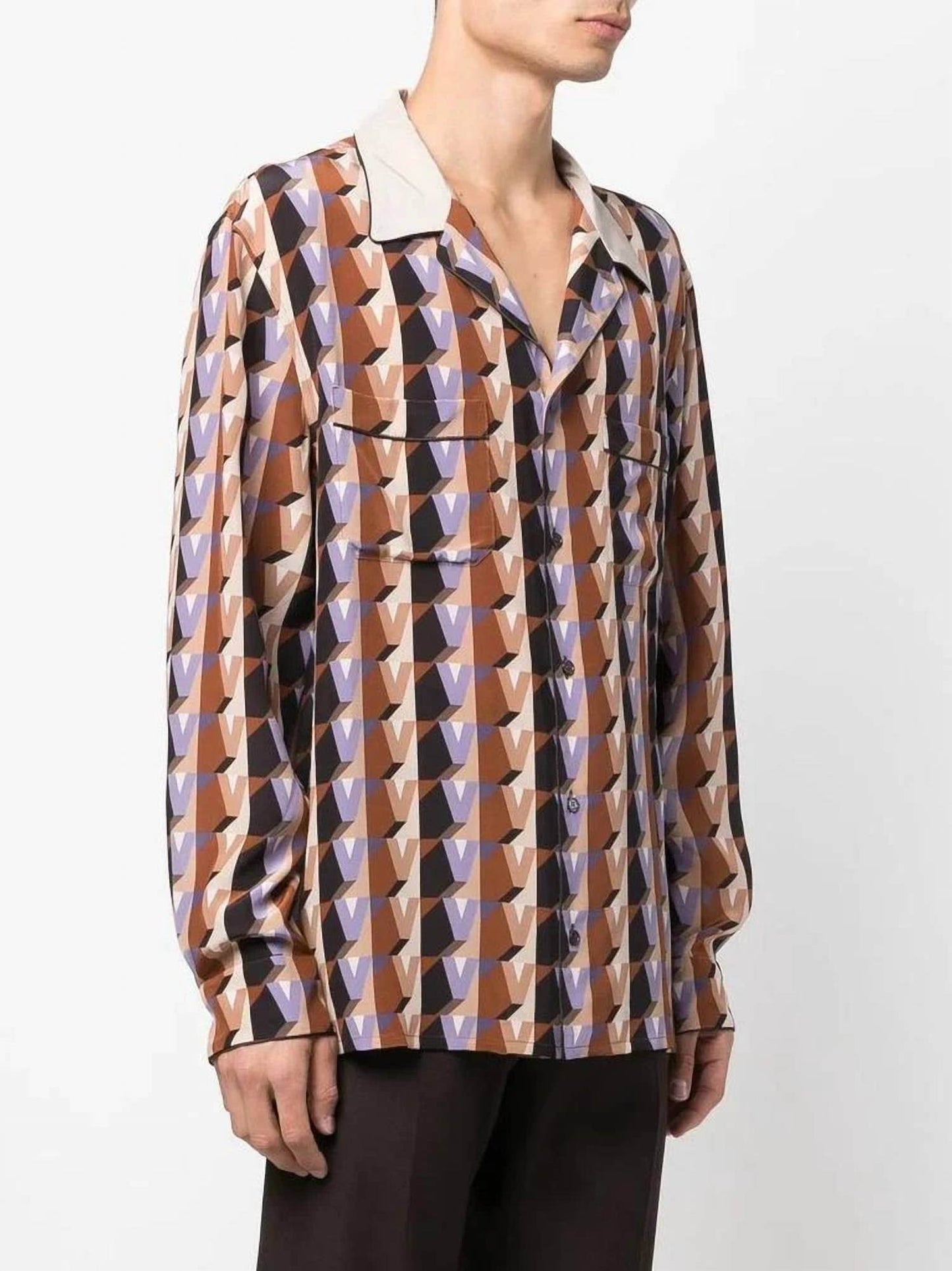 Valentino - Men's Graphic Print Silk Shirt - Rack Hunt