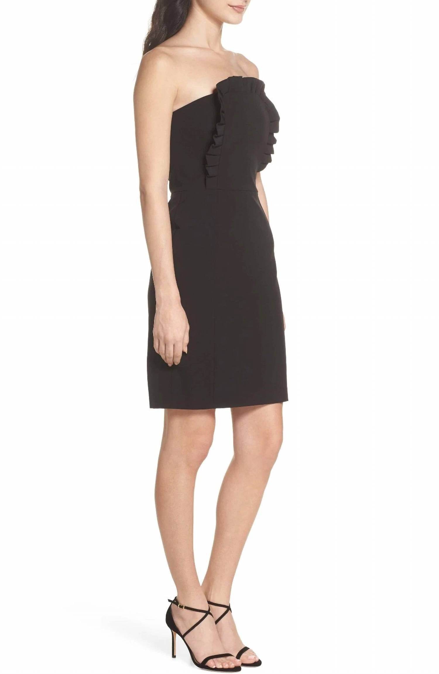 Clover and Sloane - Strapless Ruffle Apron Cocktail Dress - Rack Hunt
