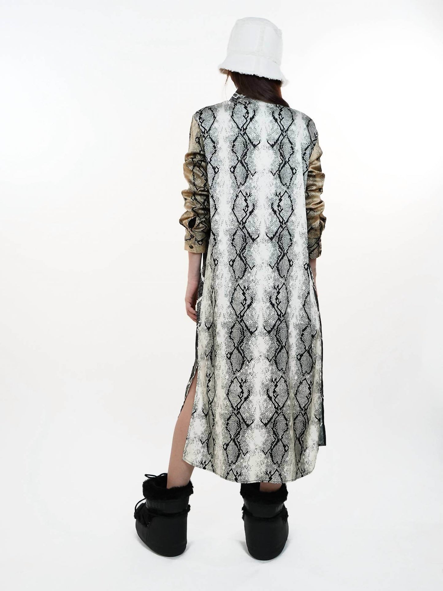 Liviana Conti - Snakeskin Print Shirt Dress - Rack Hunt -
