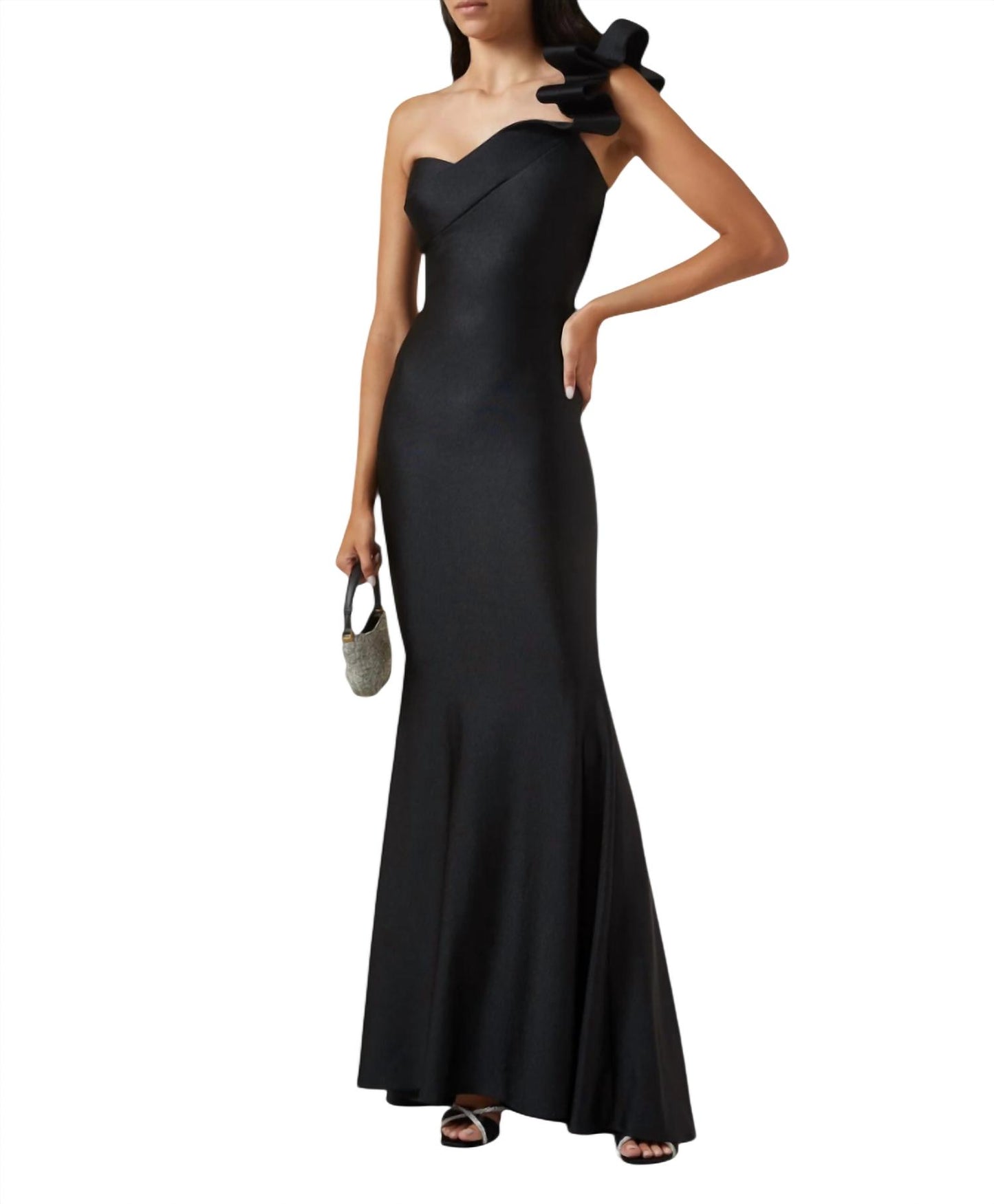 One Shoulder Fitted Long Dress
