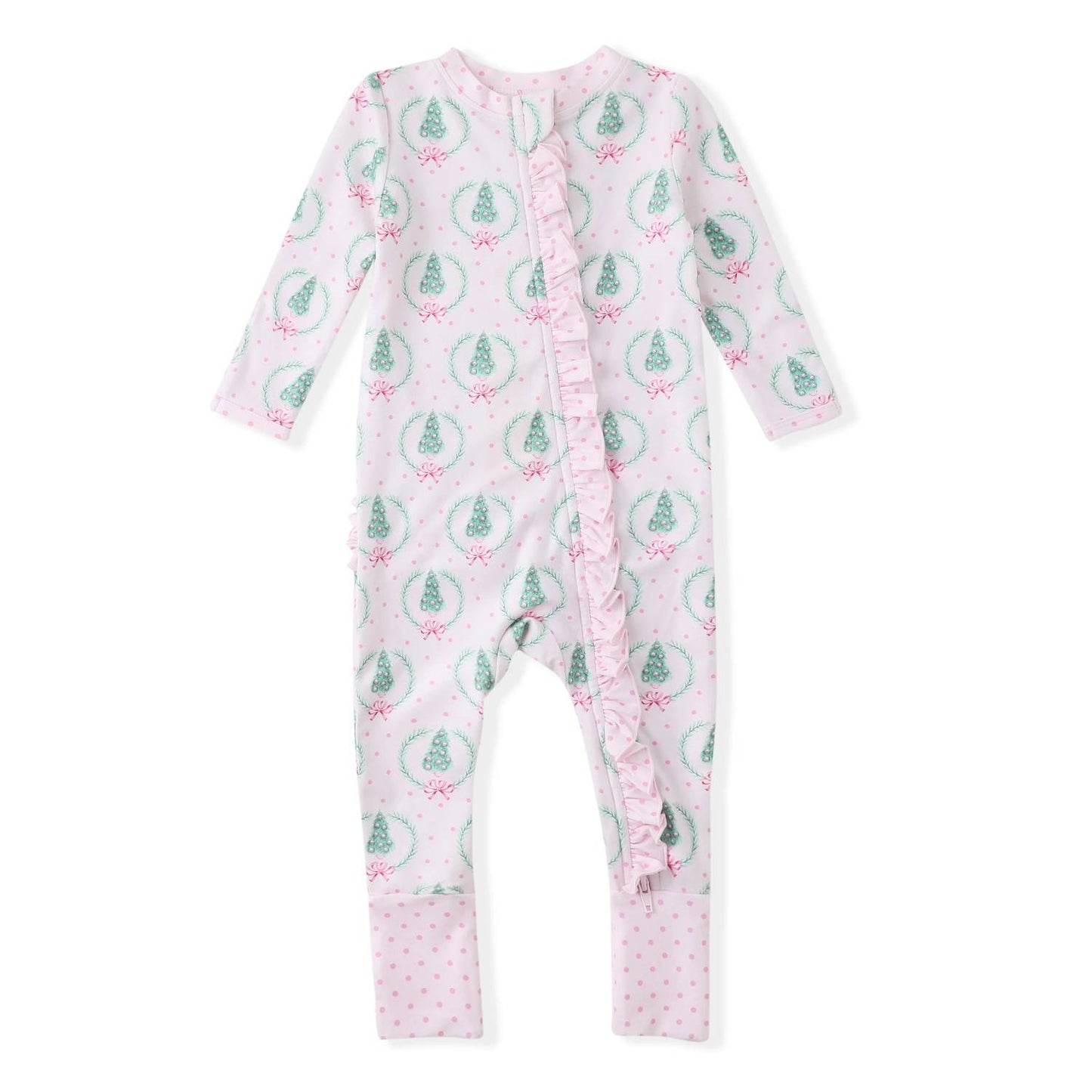 Kid's Christmas Trees Butterknit Layette Pajama