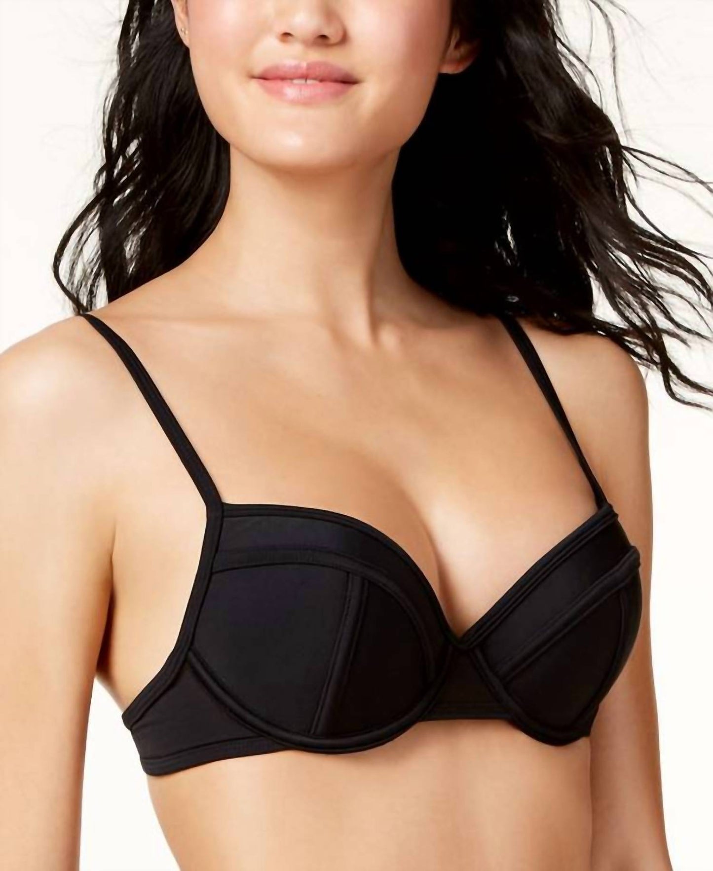 Solid Push Up Bikini Swim Top
