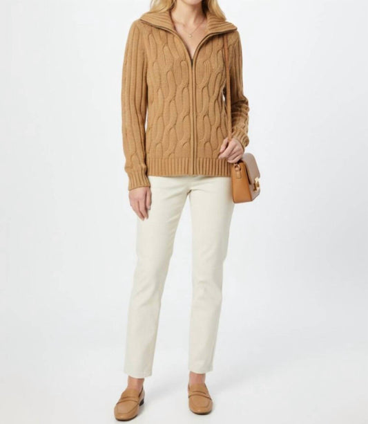 Cable Knit Button Up Cardigan