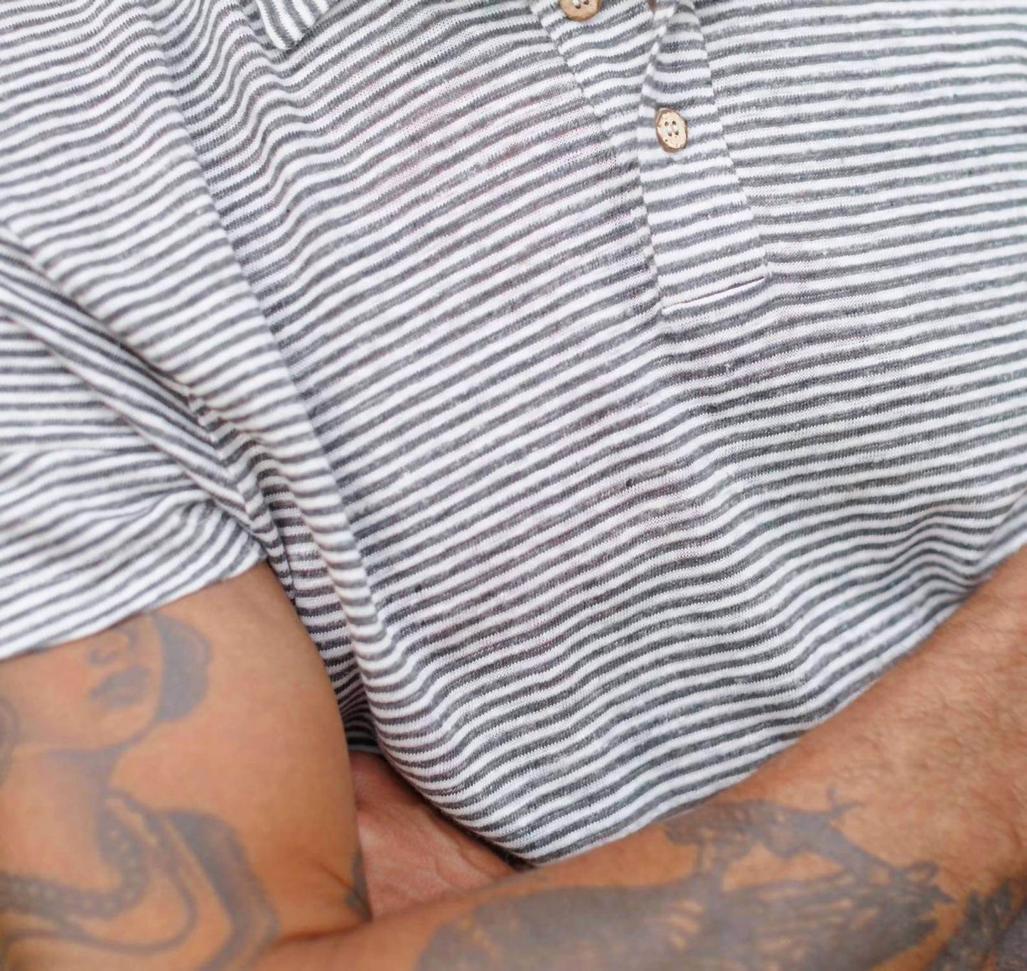 Alex Crane - Striped Knit Polo - Rack Hunt -