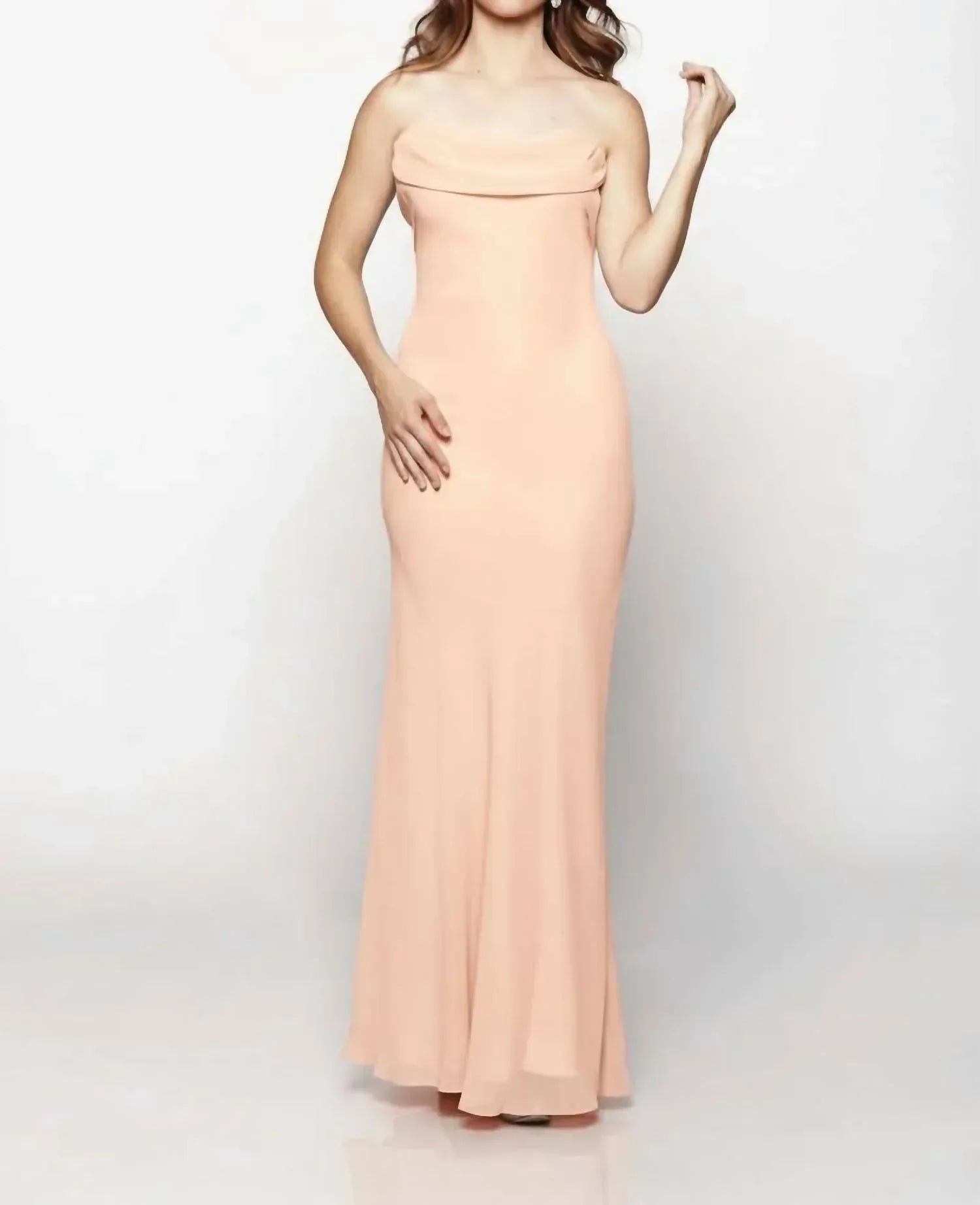Milano Formals - Flowing Cowl Neck Muse Maxi Dress - Rack Hunt