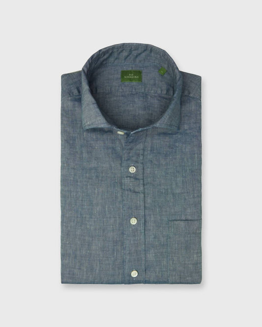 Men's Spread Collar Short Shirt