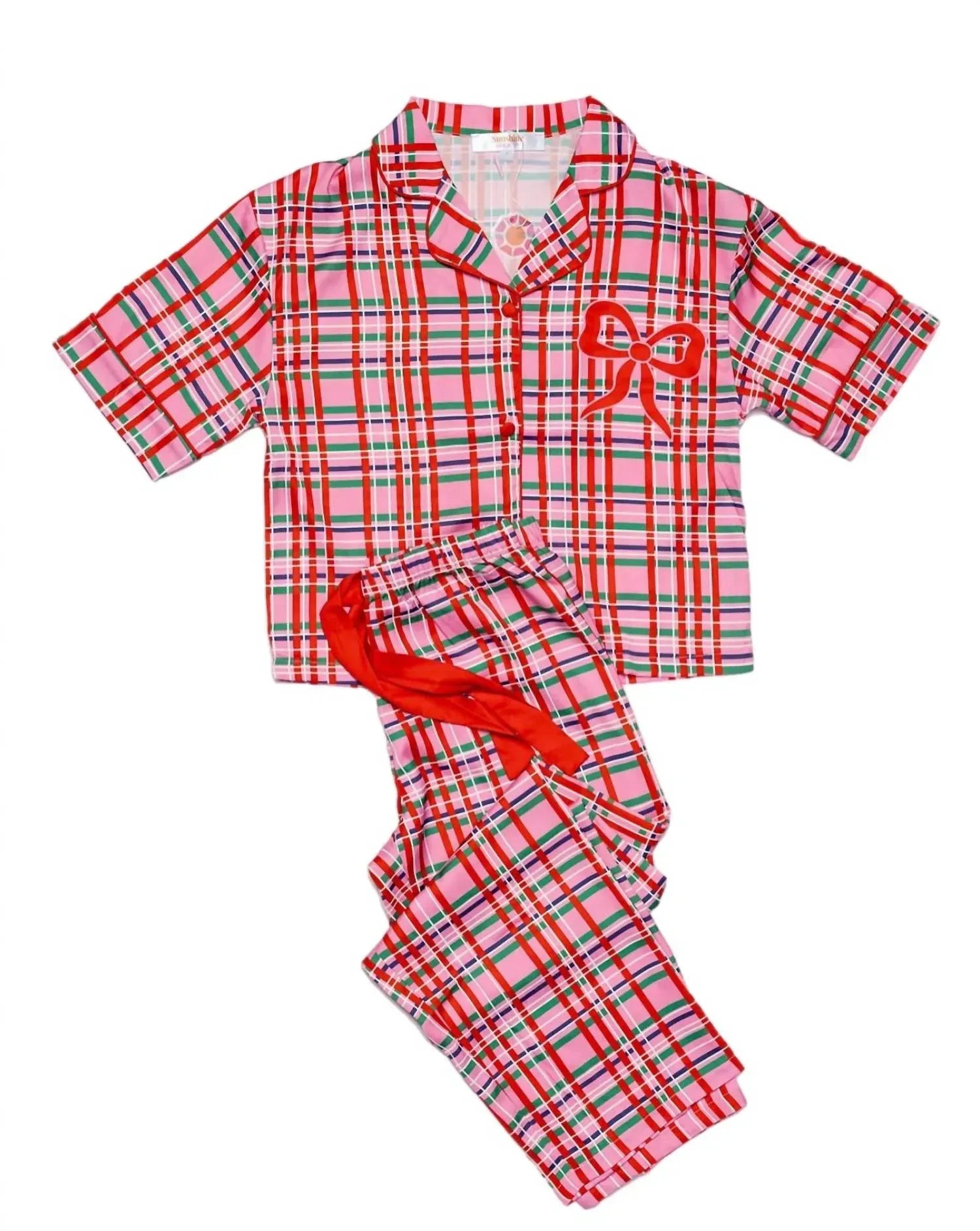 Sunshine Society - Silky Merry Magic Short Sleeve Pant Set - Rack Hunt